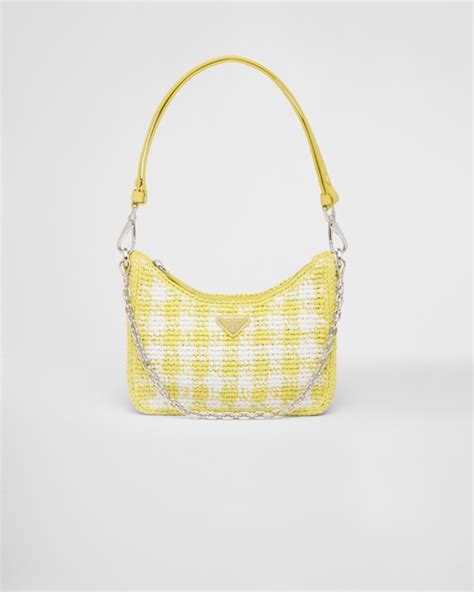 prada reedition raffia|Citron Yellow Prada Re.